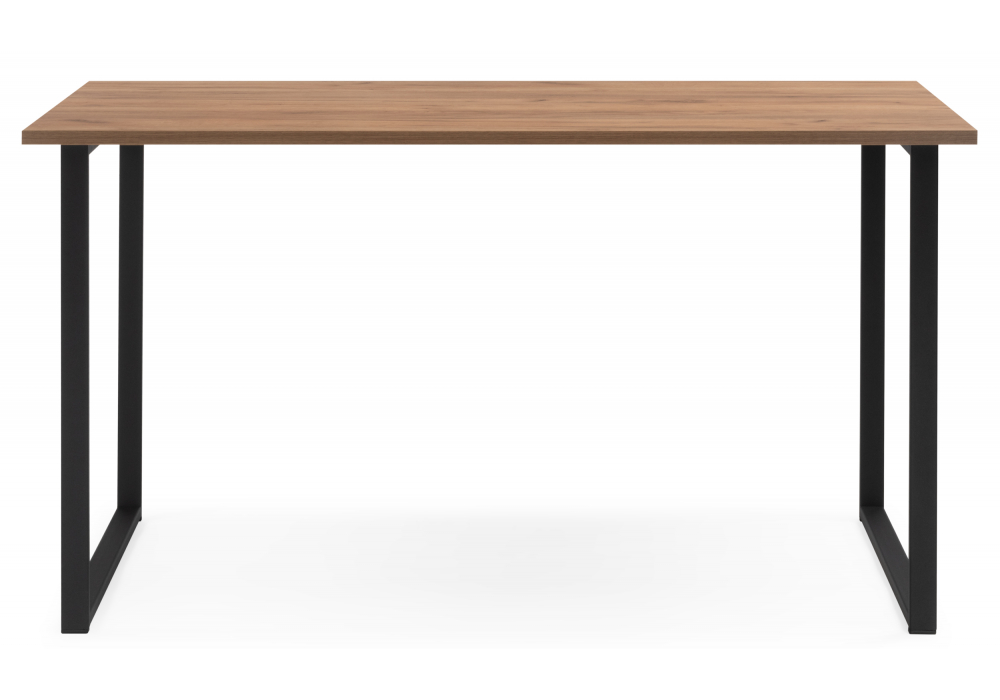 фото стол деревянный раскладной woodville лиман 120х80 дуб крафт золотой / черный матовый 615151 | 220svet.ru