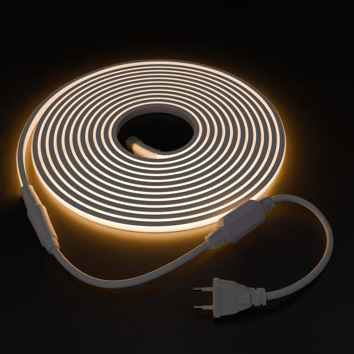 фото влагозащищенная лента apeyron 11w/m 288led/m cob теплый белый 5m 10-104 | 220svet.ru