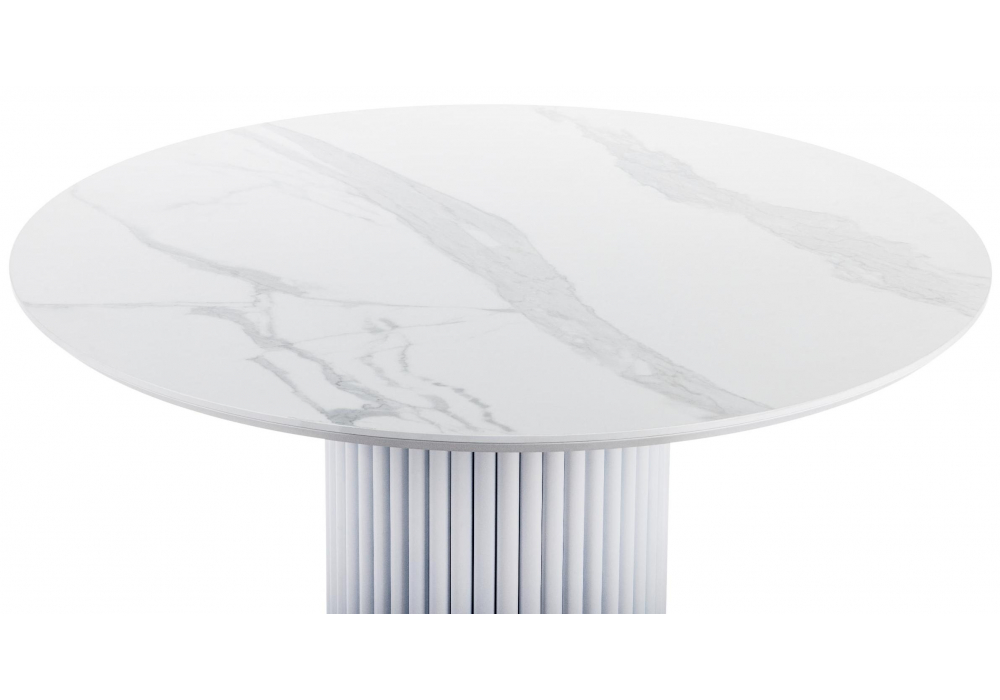 фото керамический стол woodville барел 110 patagonoa bianco repose / белый 625663 | 220svet.ru