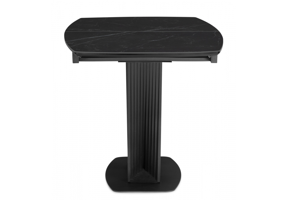 фото керамический стол раскладной woodville вейл черный мрамор shakespeare black 626057 | 220svet.ru