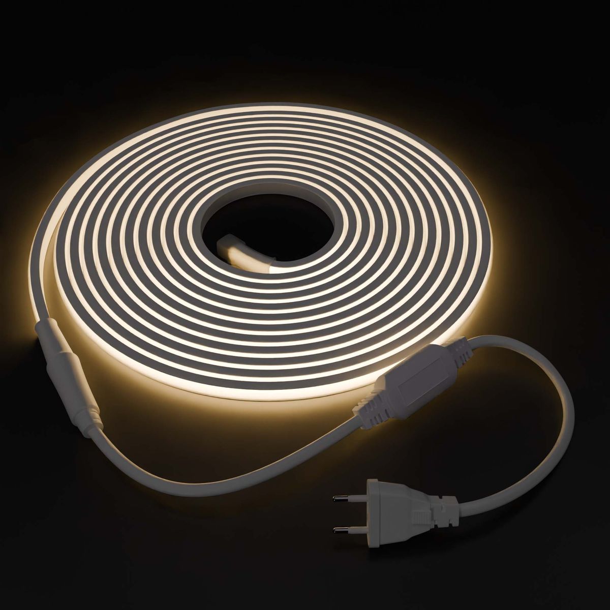 фото влагозащищенная лента apeyron 11w/m 288led/m cob белый 5m 10-105 | 220svet.ru