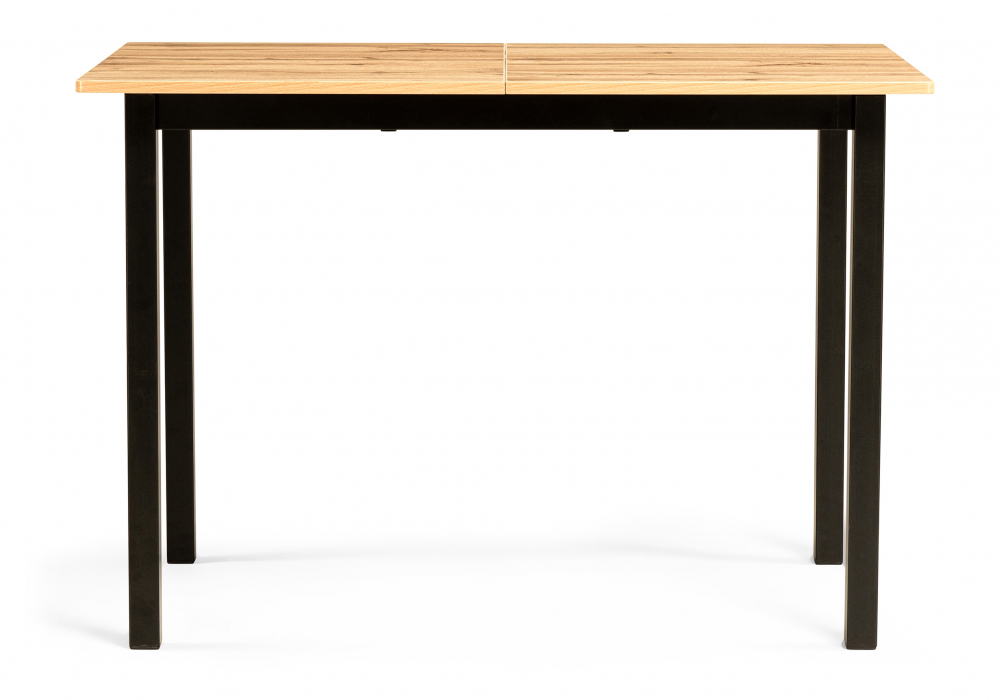 фото стол деревянный раскладной woodville аркон 110(130)х68х75 дуб вотан / черный 611354 | 220svet.ru