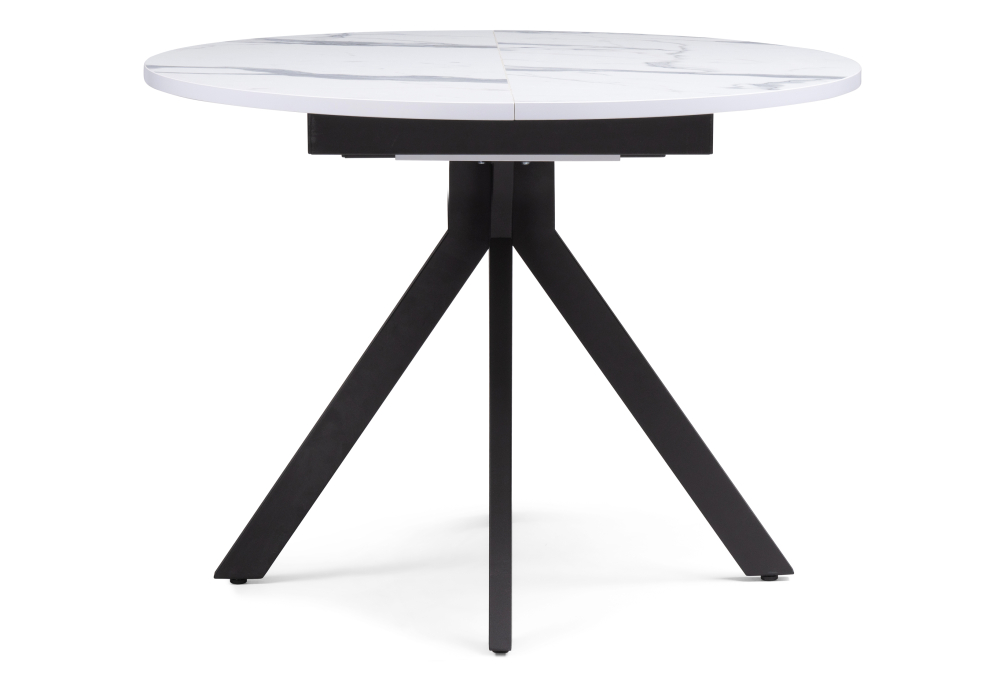 фото стол деревянный woodville бетина мрамор белый / черный 504210 | 220svet.ru