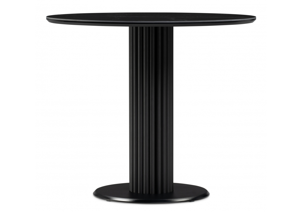 фото керамический стол woodville кэмерон 90х90х75 черный мрамор shakespeare black 612158 | 220svet.ru