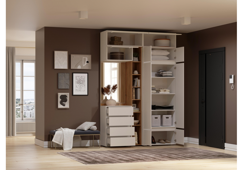 фото прихожая комплектация 5 woodville роут кашемир 596597 | 220svet.ru