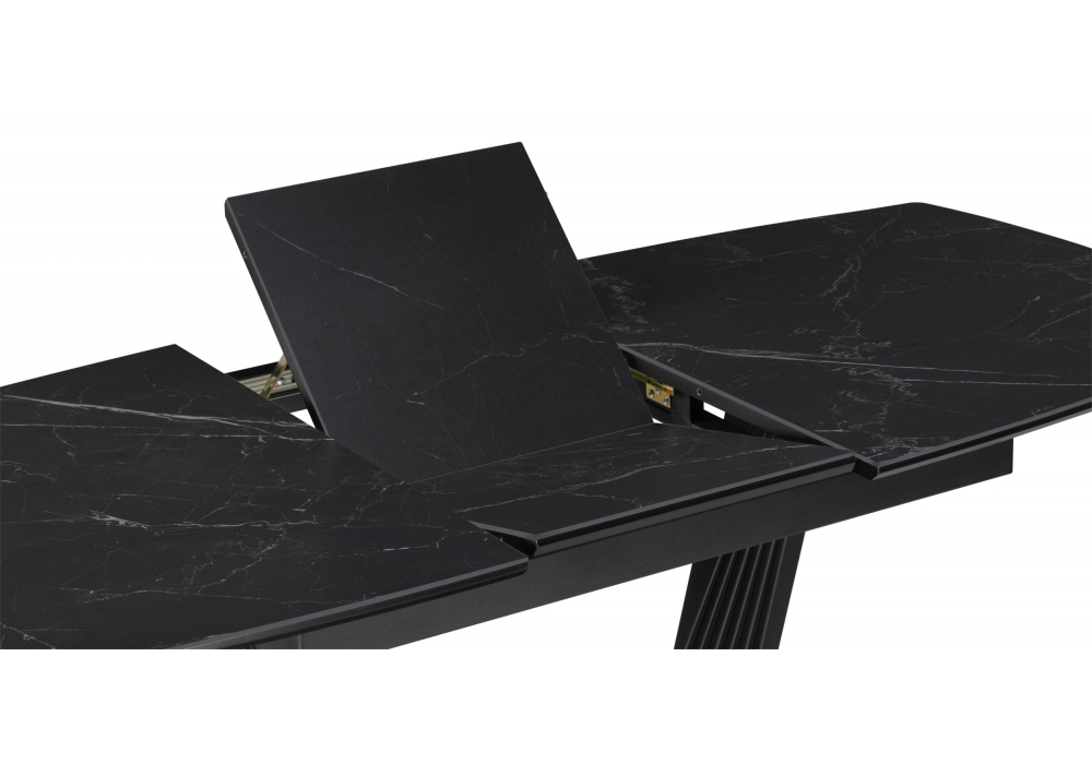 фото керамический стол раскладной woodville вейл черный мрамор shakespeare black 626057 | 220svet.ru