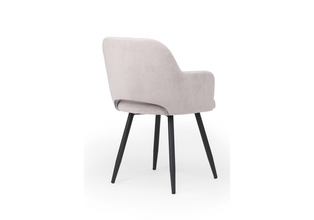 фото стул на металлокаркасе woodville эолин светло-серый (glory 36) / черный 631726 | 220svet.ru