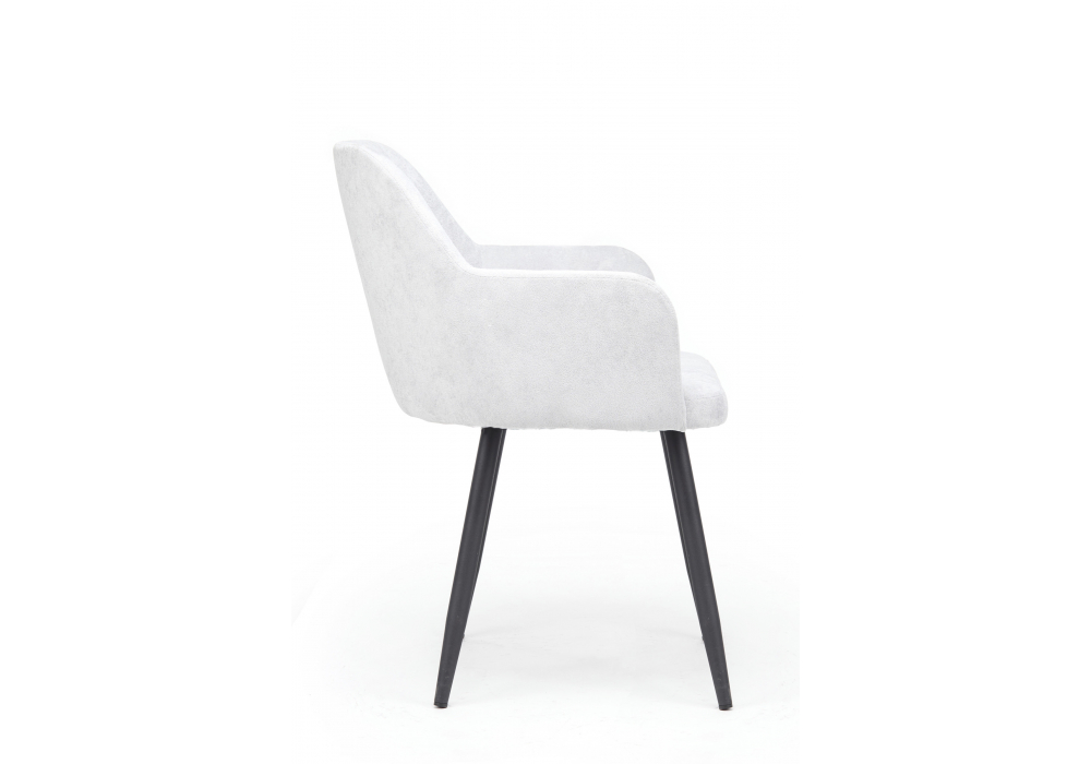 фото стул на металлокаркасе woodville инфини светло-серый (ocean 021) / черный 631775 | 220svet.ru