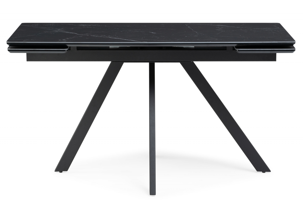 фото керамический стол раскладной woodville вилли 140(200)х80 черный мрамор shakespeare 612196 | 220svet.ru