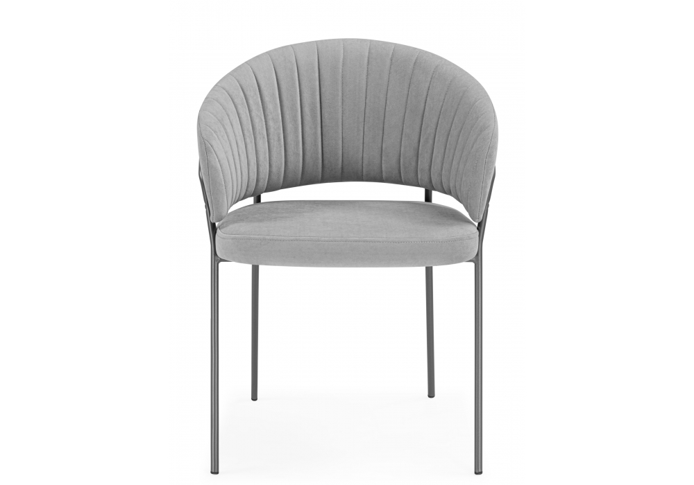 фото стул на металлокаркасе woodville лео серый brendy monsoon 22 / серый 633132 | 220svet.ru