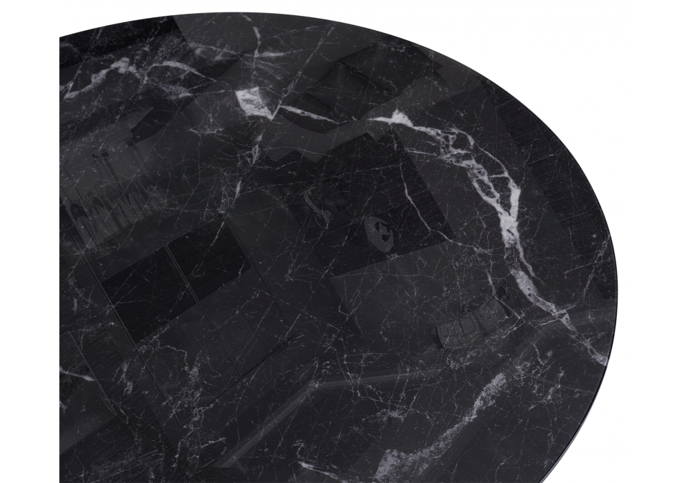 фото керамический стол woodville вивиен 90х90х75 черный мрамор shakespeare black 612879 | 220svet.ru