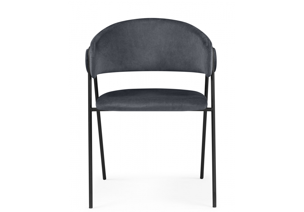 фото стул на металлокаркасе woodville криспиан темно-серый / черный 619202 | 220svet.ru