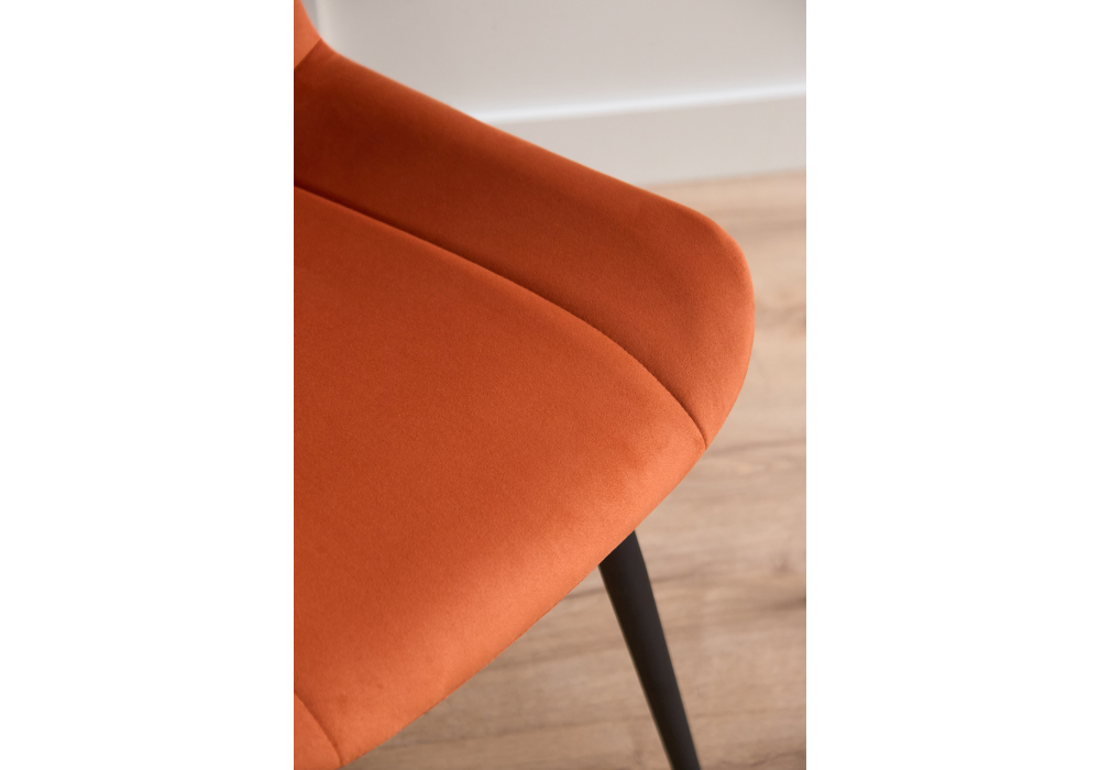 фото стул на металлокаркасе woodville седа терракотовый (zd 432) / черный 632427 | 220svet.ru