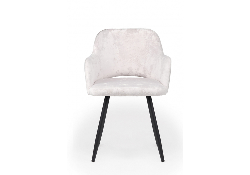 фото стул на металлокаркасе woodville эолин светло-бежевый (simple 011) / черный 631685 | 220svet.ru