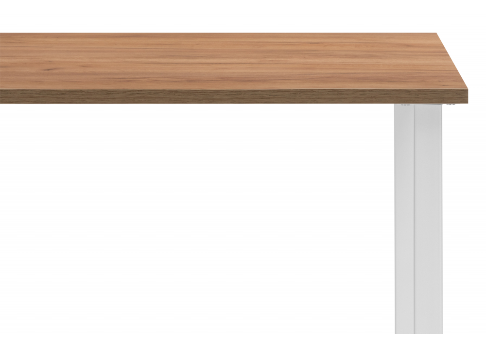 фото стол деревянный woodville лиман 120x80 дуб крафт золотой / белый матовый 619208 | 220svet.ru