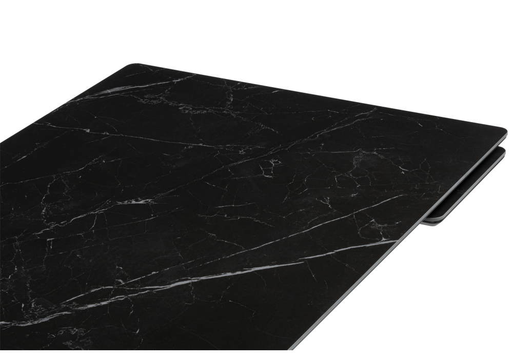 фото керамический стол 140(200)х80 раскладной woodville мэриан shakespeare black / черный 625723 | 220svet.ru