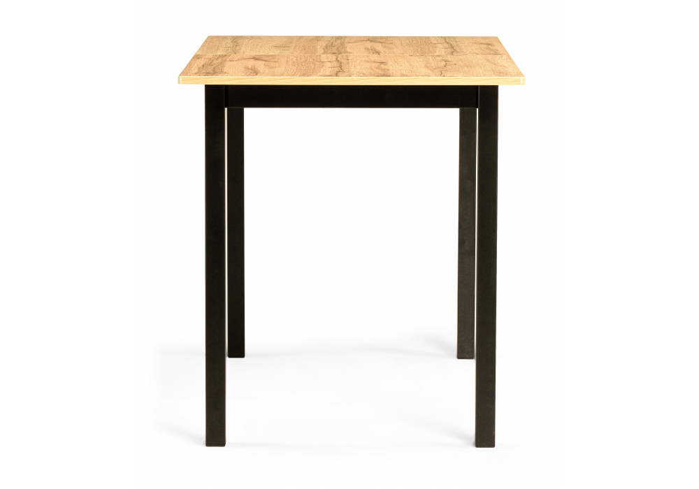 фото стол деревянный раскладной woodville аркон 110(130)х68х75 дуб вотан / черный 611354 | 220svet.ru