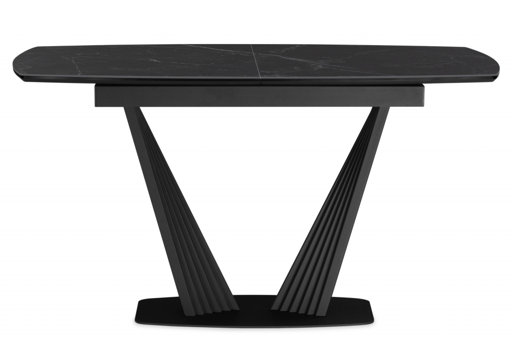 фото керамический стол раскладной woodville вейл черный мрамор shakespeare black 626057 | 220svet.ru