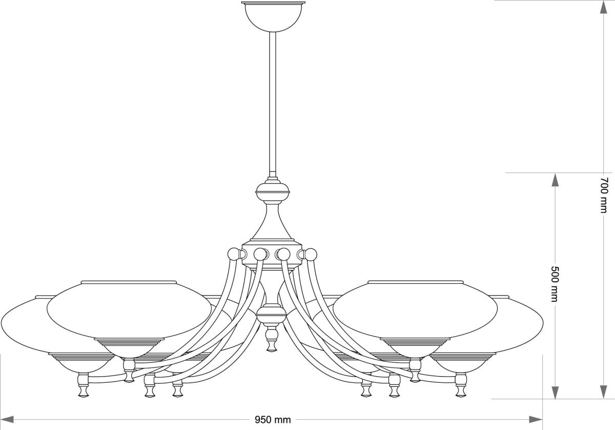 фото подвесной светильник kutek san marino klosz san-zw-8(p)cr | 220svet.ru