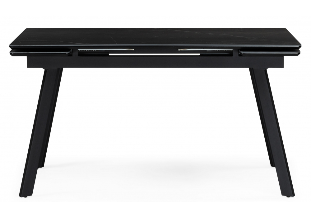 фото керамический стол раскладной woodville норман 140(200)х80 черный мрамор черный 612902 | 220svet.ru