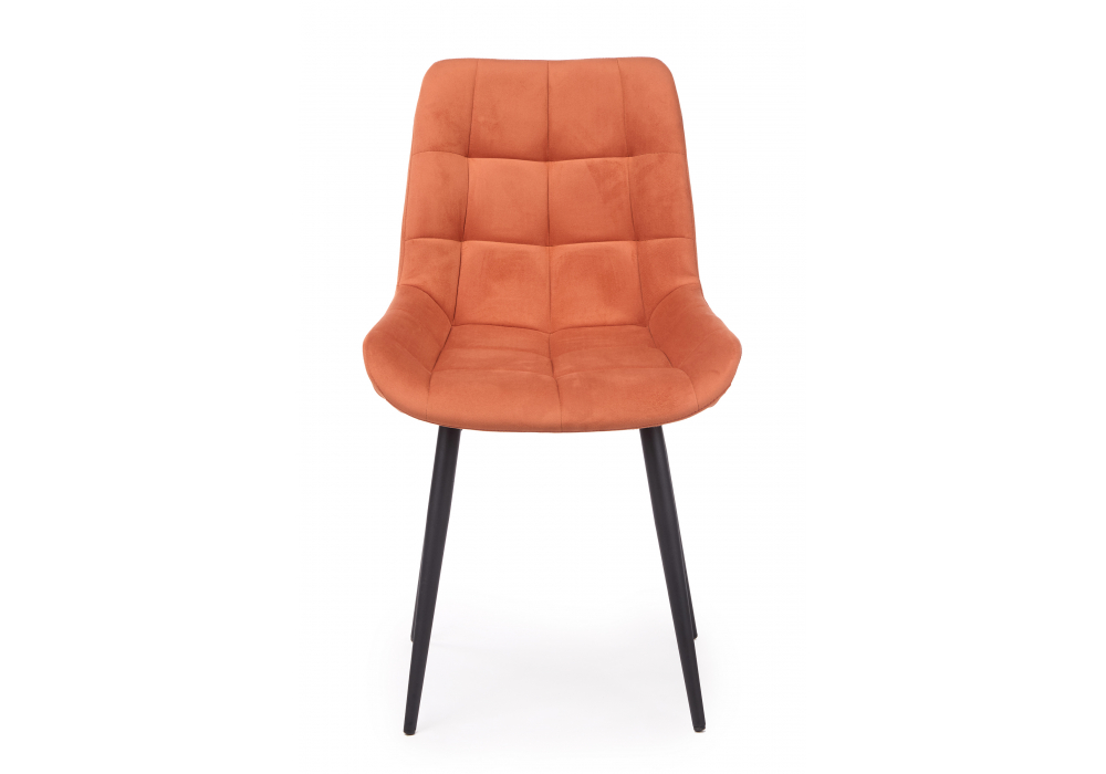 фото стул на металлокаркасе woodville челси к терракотовый (zd 432) / черный 632521 | 220svet.ru