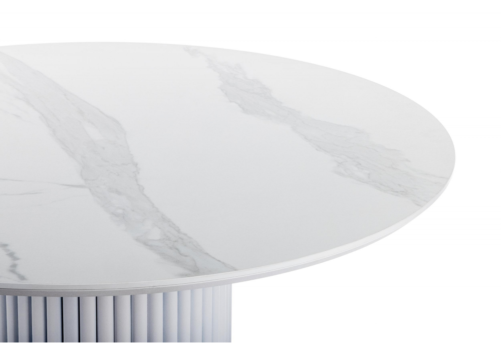 фото керамический стол woodville барел 110 patagonoa bianco repose / белый 625663 | 220svet.ru