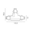 Миниатюра фото соединение левое тройное перекидное с подводом питания lightstar quattro 504137-frpsl | 220svet.ru