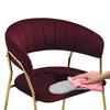 Миниатюра фото стул на металлокаркасе woodville kamelia 1 wine red / gold 15717 | 220svet.ru