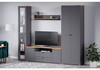 Миниатюра фото тв-тумба woodville опра серый графит / дуб золотой craft 676803 | 220svet.ru