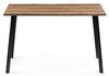 Миниатюра фото стол деревянный woodville тринити лофт 120х80 25 мм дуб делано темный / черный матовый 542659 | 220svet.ru