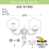Миниатюра фото садово-парковый фонарь fumagalli ricu ofir/g300 2l g30.157.r20.vye27 | 220svet.ru