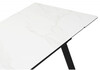 Миниатюра фото керамический стол раскладной woodville норман 140(200)х80х75 белый мрамор alpin white / черный 612197 | 220svet.ru