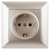 Миниатюра фото розетка эра intro solo schuko 2p+e 16a 250v шампань 4-202-04 б0043315 | 220svet.ru