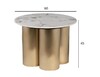 Миниатюра фото стол журнальный керамогранит белый garda decor 76ar-63043 | 220svet.ru