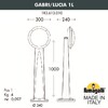 Миниатюра фото садовый светильник-столбик fumagalli gabri/lucia 1l 1r3.613.010.lye27 | 220svet.ru