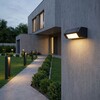 Миниатюра фото уличный настенный поворотный светильник 3000k elektrostandard dors 35163/d черный | 220svet.ru