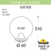 Миниатюра фото уличный фонарь на столб fumagalli globe 300 classic g30.b30.000.vye27 | 220svet.ru