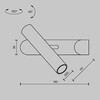 Миниатюра фото настенный светильник с выключателем maytoni paradox mod442wl-l8bs3k | 220svet.ru