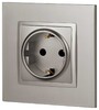 Миниатюра фото розетка эра elegance 14-2102-16 с заземлением 2p+e schuko со шторками 16а-250в титан б0065806 | 220svet.ru