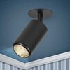 Миниатюра фото светильник встраиваемый алюминиевый эра kl106 bk под лампу mr16 gu10 черный матовый б0061623 | 220svet.ru