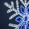 Миниатюра фото светодиодная снежинка "кристалл" ø0,7м бело-синяя, дюралайт на металлическом каркасе, ip65 ltc lc-13093 | 220svet.ru