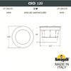 Миниатюра фото грунтовый светильник fumagalli ceci 120  2f1.000.000.lxg1l | 220svet.ru