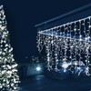 Миниатюра фото новогодняя гирлянда бахрома белый с эффектом мерцания 3*0,6м ip65  eurosvet 100-101 100-101 | 220svet.ru