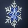 Миниатюра фото светодиодная снежинка "кристалл" ø0,7м бело-синяя, дюралайт на металлическом каркасе, ip65 ltc lc-13093 | 220svet.ru