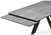 Миниатюра фото керамический стол раскладной 140(200)х80 woodville вилли серый мрамор / черный 612898 | 220svet.ru