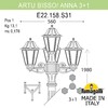 Миниатюра фото садово-парковый фонарь fumagalli artu bisso/anna 3+1 e22.158.s31.axe27 | 220svet.ru