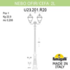 Миниатюра фото парковый фонарь fumagalli nebo ofir/cefa 2l u23.202.r20.vye27 | 220svet.ru