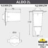 Миниатюра фото грунтовый светильник светильник fumagalli aldo 2l 1l2.000.000.axz1l | 220svet.ru
