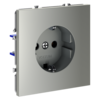 Миниатюра фото розетка встраиваемая с заземлением 16а voltum s70 vls040105 (сталь) | 220svet.ru