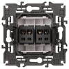 Миниатюра фото розетка эра elegance 14-3112-01м аудио двойная белый матовый б0065772 | 220svet.ru